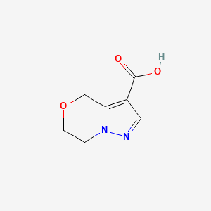 molecular formula C7H8N2O3 B572627 6,7-Dihydro-4H-pyrazolo[5,1-c][1,4]oxazine-3-carboxylic acid CAS No. 1219694-49-1