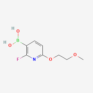 molecular formula C8H11BFNO4 B572628 (2-Fluoro-6-(2-methoxyethoxy)pyridin-3-yl)boronic acid CAS No. 1253575-61-9