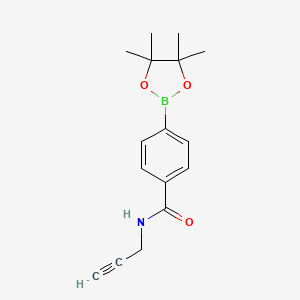 molecular formula C16H20BNO3 B572629 N-(prop-2-yn-1-yl)-4-(tetramethyl-1,3,2-dioxaborolan-2-yl)benzamide CAS No. 1218790-49-8