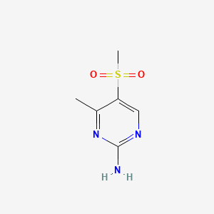 molecular formula C6H9N3O2S B572630 4-Methyl-5-(methylsulfonyl)pyrimidin-2-amine CAS No. 1255147-35-3