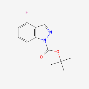 molecular formula C12H13FN2O2 B572631 1-Boc-4-fluoro-1H-indazole CAS No. 1305320-65-3
