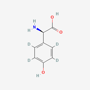 molecular formula C8H9NO3 B572637 D-(-)-4-Hydroxyphenyl-d4-glycine CAS No. 1217854-79-9