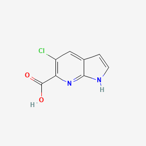 molecular formula C8H5ClN2O2 B572641 5-Chloro-1H-pyrrolo[2,3-b]pyridine-6-carboxylic acid CAS No. 1246088-49-2