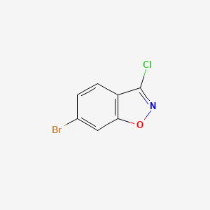 molecular formula C7H3BrClNO B572643 6-Bromo-3-chlorobenzo[d]isoxazole CAS No. 1243389-57-2