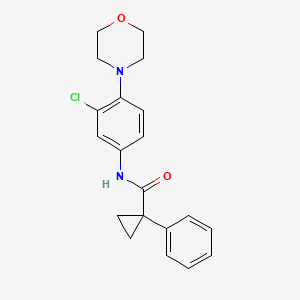 molecular formula C20H21ClN2O2 B5726440 N-[3-CHLORO-4-(MORPHOLIN-4-YL)PHENYL]-1-PHENYLCYCLOPROPANE-1-CARBOXAMIDE 
