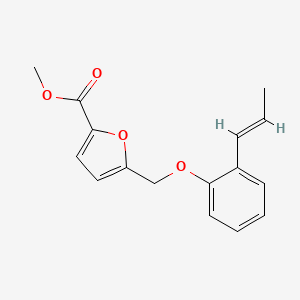 molecular formula C16H16O4 B5726461 methyl 5-({2-[(1E)-prop-1-en-1-yl]phenoxy}methyl)furan-2-carboxylate 