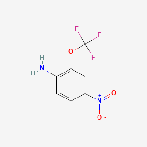 molecular formula C7H5F3N2O3 B572648 4-Nitro-2-(trifluoromethoxy)aniline CAS No. 1261753-88-1