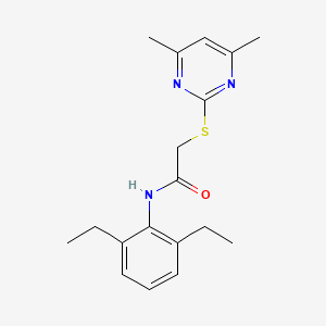 molecular formula C18H23N3OS B5726484 N-(2,6-Diethylphenyl)-2-((4,6-dimethylpyrimidin-2-yl)thio)acetamide 