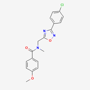 molecular formula C18H16ClN3O3 B5726501 N-[[3-(4-chlorophenyl)-1,2,4-oxadiazol-5-yl]methyl]-4-methoxy-N-methylbenzamide 