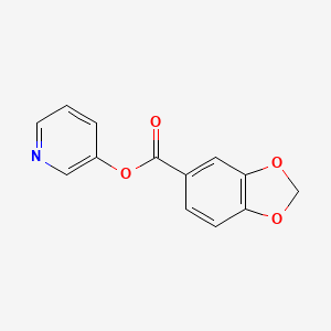 molecular formula C13H9NO4 B5726599 Pyridin-3-yl 1,3-benzodioxole-5-carboxylate 