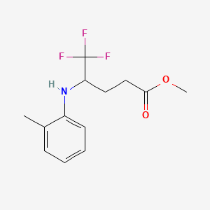 molecular formula C13H16F3NO2 B572661 Methyl 5,5,5-trifluoro-4-(o-tolylamino)pentanoate CAS No. 1224599-56-7