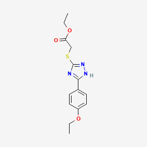 molecular formula C14H17N3O3S B5726624 ethyl 2-[[5-(4-ethoxyphenyl)-1H-1,2,4-triazol-3-yl]sulfanyl]acetate 