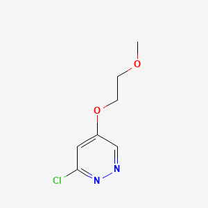 molecular formula C7H9ClN2O2 B572668 3-Chloro-5-(2-methoxyethoxy)pyridazine CAS No. 1256038-18-2