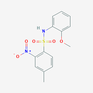 molecular formula C14H14N2O5S B5726727 N~1~-(2-Methoxyphenyl)-4-methyl-2-nitro-1-benzenesulfonamide 