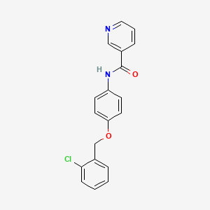 molecular formula C19H15ClN2O2 B5726778 N-[4-(2-Chloro-benzyloxy)-phenyl]-nicotinamide 
