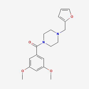 molecular formula C18H22N2O4 B5726851 (3,5-DIMETHOXYPHENYL)[4-(2-FURYLMETHYL)PIPERAZINO]METHANONE 