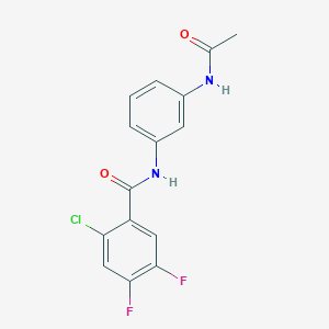 molecular formula C15H11ClF2N2O2 B5726854 N-(3-acetamidophenyl)-2-chloro-4,5-difluorobenzamide 