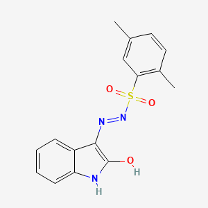 molecular formula C16H15N3O3S B5726863 N-[(2-hydroxy-1H-indol-3-yl)imino]-2,5-dimethylbenzenesulfonamide 