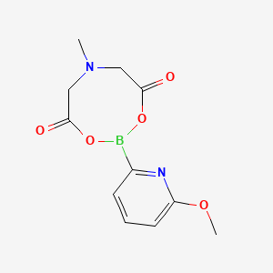 molecular formula C11H13BN2O5 B572690 2-(6-Methoxypyridin-2-yl)-6-methyl-1,3,6,2-dioxazaborocane-4,8-dione CAS No. 1227700-45-9
