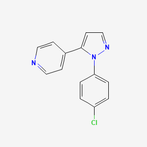 molecular formula C14H10ClN3 B572693 4-(1-(4-chlorophenyl)-1H-pyrazol-5-yl)pyridine CAS No. 1269292-71-8