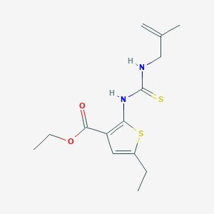 molecular formula C14H20N2O2S2 B5726966 Ethyl 5-ethyl-2-(2-methylprop-2-enylcarbamothioylamino)thiophene-3-carboxylate 