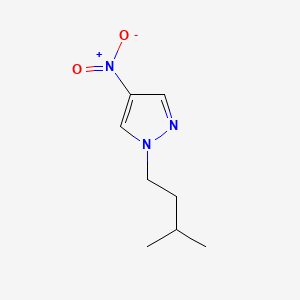 molecular formula C8H13N3O2 B572702 1-Isopentyl-4-nitro-1H-pyrazole CAS No. 1240573-73-2