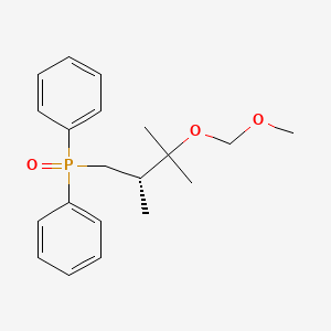molecular formula C20H27O3P B572709 (S)-(3-(methoxymethoxy)-2,3-dimethylbutyl)diphenylphosphine oxide CAS No. 1263504-45-5