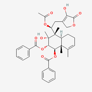molecular formula C36H40O10 B572710 Scutebata A 