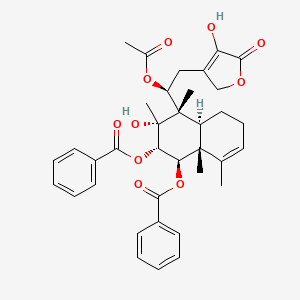 molecular formula C36H40O10 B572710 Scutebata A CAS No. 1207181-57-4