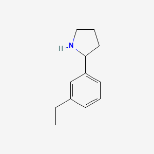molecular formula C12H17N B572712 2-(3-Ethylphenyl)pyrrolidine CAS No. 1270480-16-4