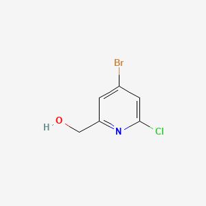 molecular formula C6H5BrClNO B572714 (4-Bromo-6-chloropyridin-2-yl)methanol CAS No. 1266119-15-6