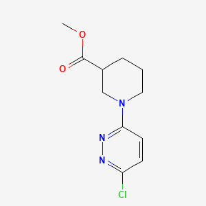 molecular formula C11H14ClN3O2 B572715 Methyl 1-(6-Chloro-3-pyridazinyl)piperidine-3-carboxylate CAS No. 1208086-32-1