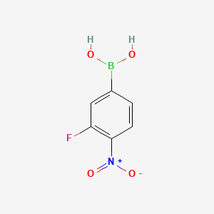 molecular formula C6H5BFNO4 B572716 (3-Fluoro-4-nitrophenyl)boronic acid CAS No. 1350451-69-2