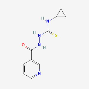 molecular formula C10H12N4OS B5727169 N-cyclopropyl-2-(pyridin-3-ylcarbonyl)hydrazinecarbothioamide 