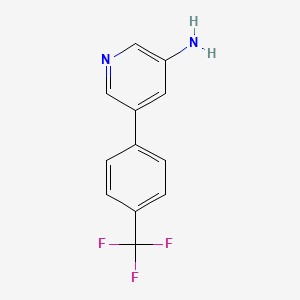 molecular formula C12H9F3N2 B572721 5-(4-(Trifluoromethyl)phenyl)pyridin-3-amine CAS No. 1225829-49-1