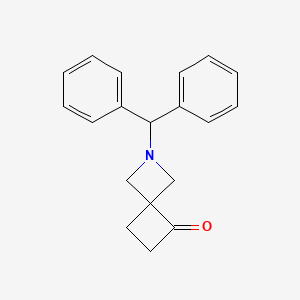 molecular formula C19H19NO B572725 2-Benzhydryl-2-azaspiro[3.3]heptan-5-one CAS No. 1263296-80-5