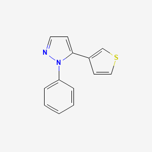 molecular formula C13H10N2S B572726 1-phenyl-5-(thiophen-3-yl)-1H-pyrazole CAS No. 1269292-24-1