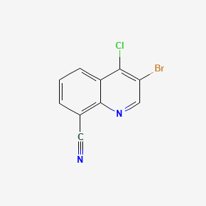 molecular formula C10H4BrClN2 B572727 3-Bromo-4-chloroquinoline-8-carbonitrile CAS No. 1334499-67-0