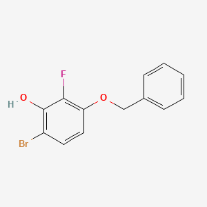 molecular formula C13H10BrFO2 B572729 3-(Benzyloxy)-6-bromo-2-fluorophenol CAS No. 1228956-98-6