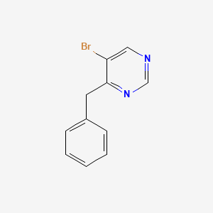 molecular formula C11H9BrN2 B572730 4-Benzyl-5-bromopyrimidine CAS No. 1356109-00-6