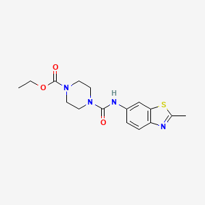 molecular formula C16H20N4O3S B5727344 Ethyl 4-[(2-methyl-1,3-benzothiazol-6-yl)carbamoyl]piperazine-1-carboxylate 