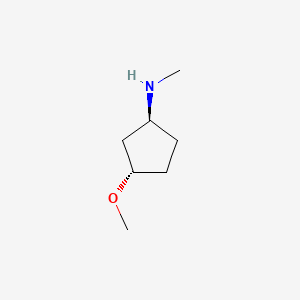 molecular formula C7H15NO B572736 (1S,3S)-3-Methoxy-N-Methylcyclopentan-1-Amine CAS No. 1268522-43-5
