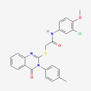 molecular formula C24H20ClN3O3S B5727371 N-(3-chloro-4-methoxyphenyl)-2-{[3-(4-methylphenyl)-4-oxo-3,4-dihydroquinazolin-2-yl]sulfanyl}acetamide 
