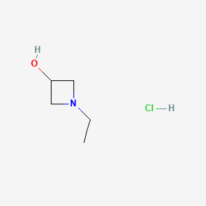 molecular formula C5H12ClNO B572739 1-Ethylazetidin-3-ol hydrochloride CAS No. 1354940-66-1