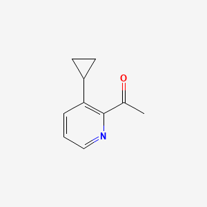 molecular formula C10H11NO B572741 1-(3-Cyclopropylpyridin-2-yl)ethanone CAS No. 1256785-35-9