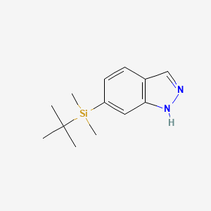 molecular formula C13H20N2Si B572744 6-(Tert-butyldimethylsilyl)-1H-indazole CAS No. 1261988-57-1