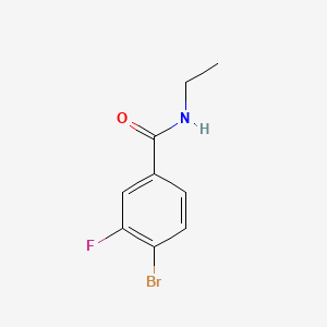 molecular formula C9H9BrFNO B572745 4-Bromo-N-ethyl-3-fluorobenzamide CAS No. 1251351-08-2