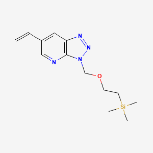 molecular formula C13H20N4OSi B572746 3-((2-(Trimethylsilyl)ethoxy)methyl)-6-vinyl-3H-[1,2,3]triazolo[4,5-b]pyridine CAS No. 1313712-65-0