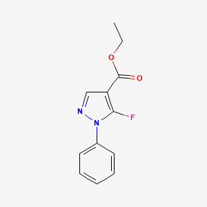 molecular formula C12H11FN2O2 B572748 Ethyl 5-fluoro-1-phenyl-1H-pyrazole-4-carboxylate CAS No. 1269294-15-6
