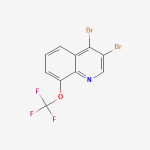 molecular formula C10H4Br2F3NO B572749 3,4-Dibromo-8-(trifluoromethoxy)quinoline CAS No. 1210921-16-6